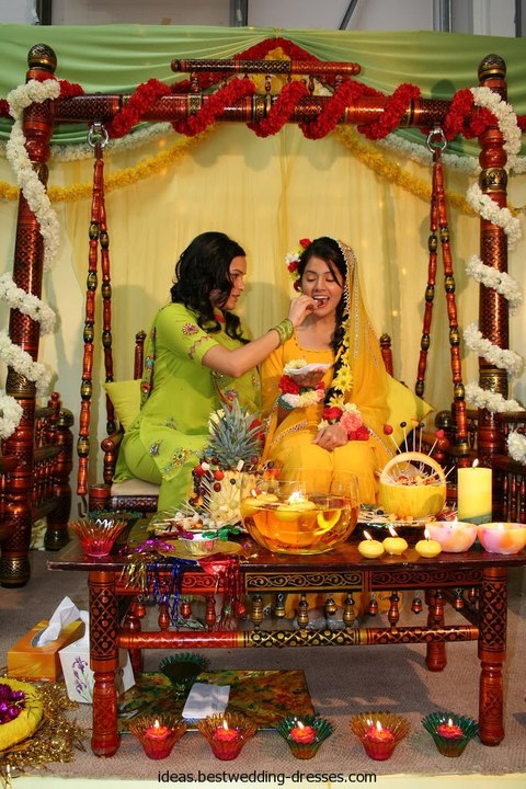 Latest ideas for Mehndi Stage Decorations, Mehndi Function - Latest and Trendy Mehndi Stage Decoration Plans - Asian Mehndi Arrangements - Mehndi Stage Decor Ideas on Pinterest