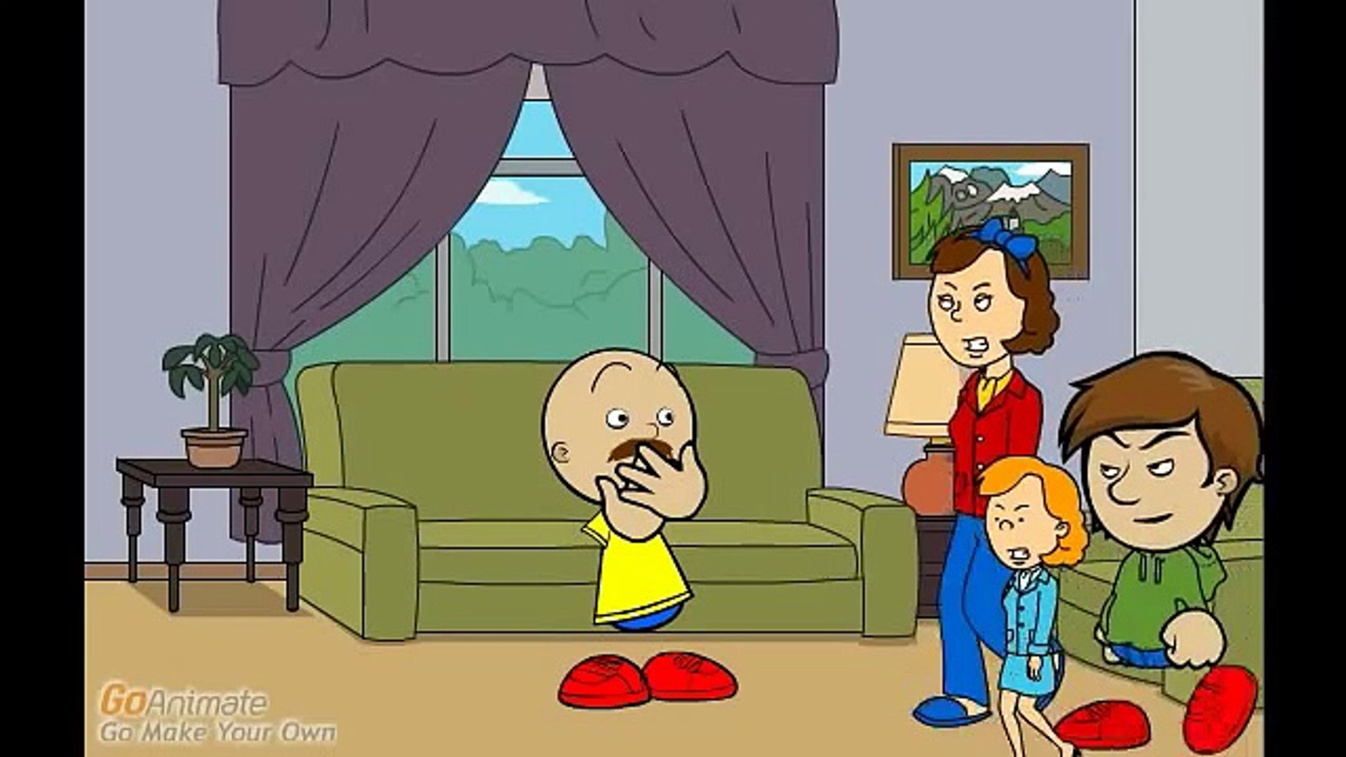 Caillou Grows A Moustache And Gets Grounded Video Dailymotion