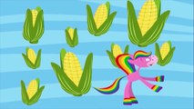 Цвета для детей, развивающий мультик Лошадка радуга учим цвета: овощи