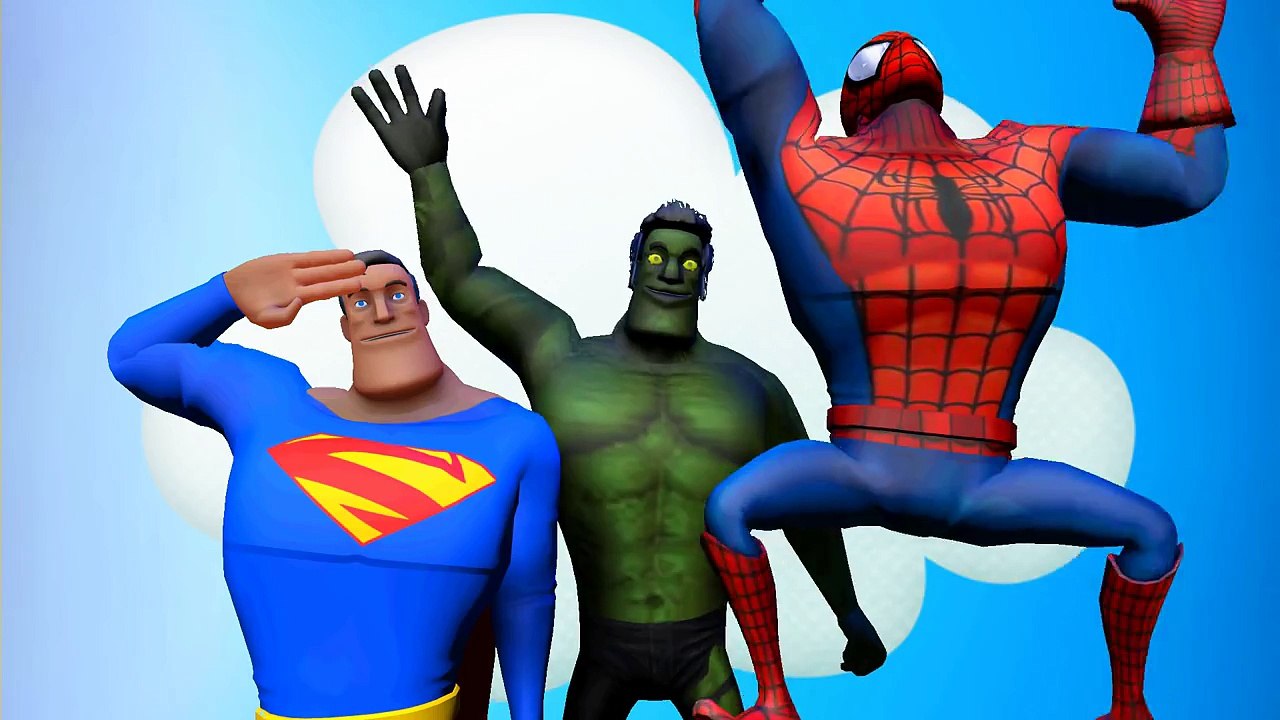 ABC Song for Baby Spiderman Hulk Superman Nursery Rhymes | Kids Playground