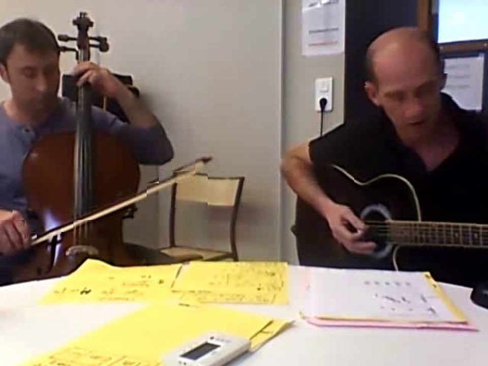 Résidents de la République - Bashung -essai 1 intro frappée - rencontre musicale - 2016 02 27