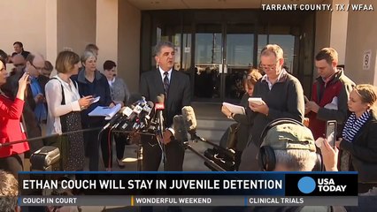 Affluenza teen remains in juvenile detention for now