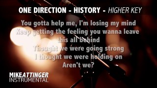 One Direction - History (Higher key / female key) - Karaoke / Lyrics / Instrumental