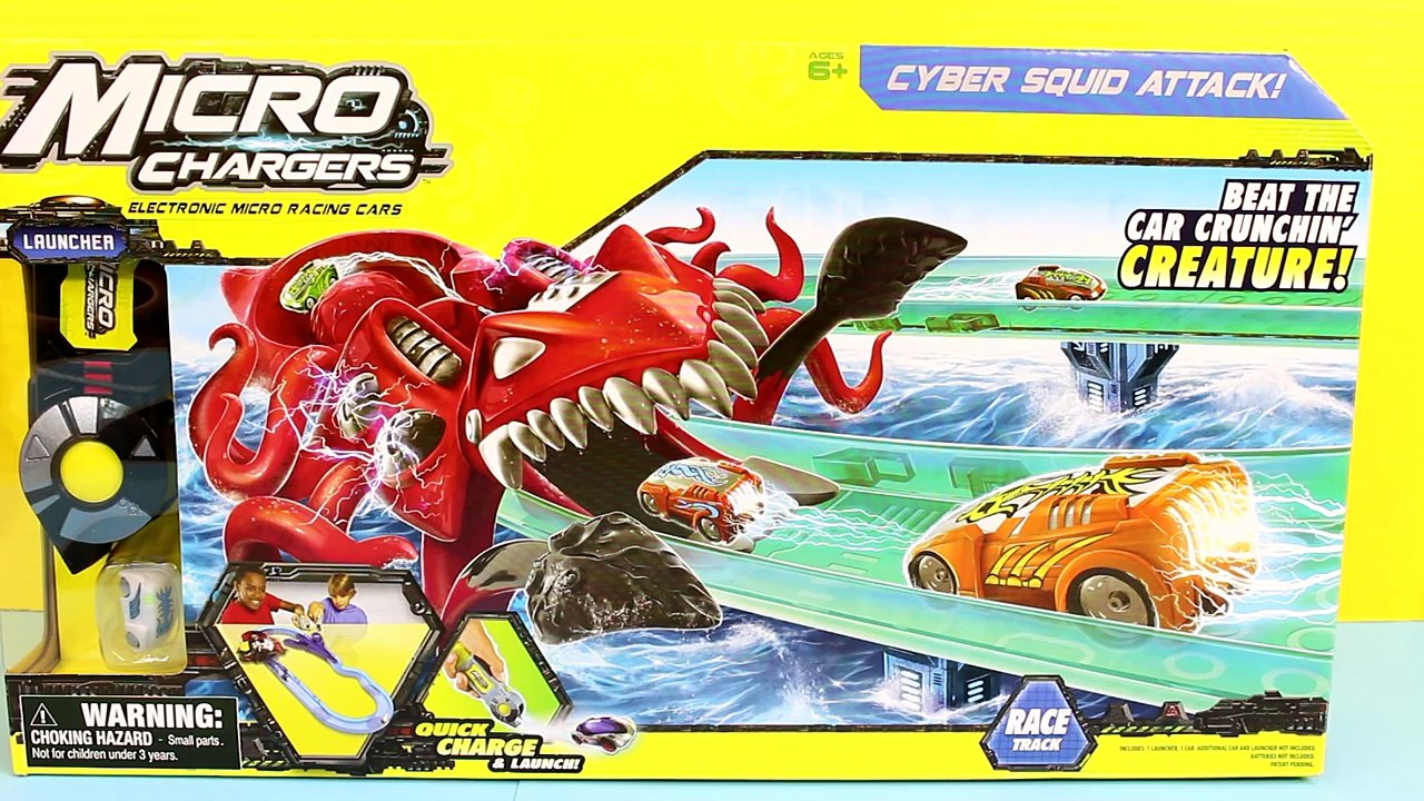 Micro Chargers Cyber Squid Attack with Disney Pixar Cars Lightning McQueen Professor Z Lemons