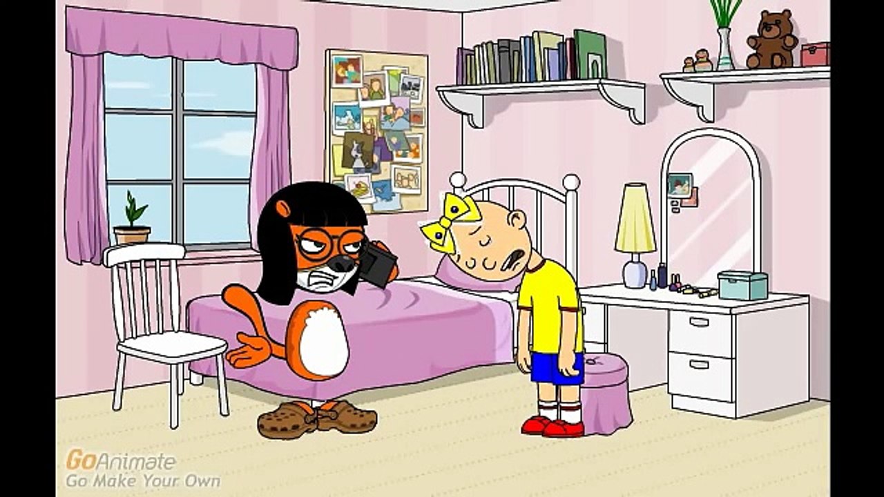 Caillou steals Sophie the Otters hairbow and gets grounded