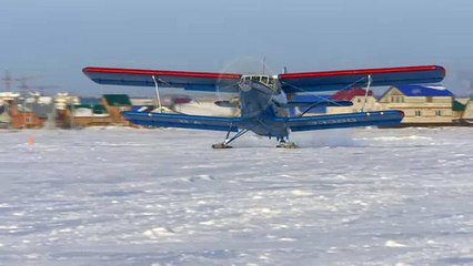 ТВС 2МС на лыжах, посадка и взлет