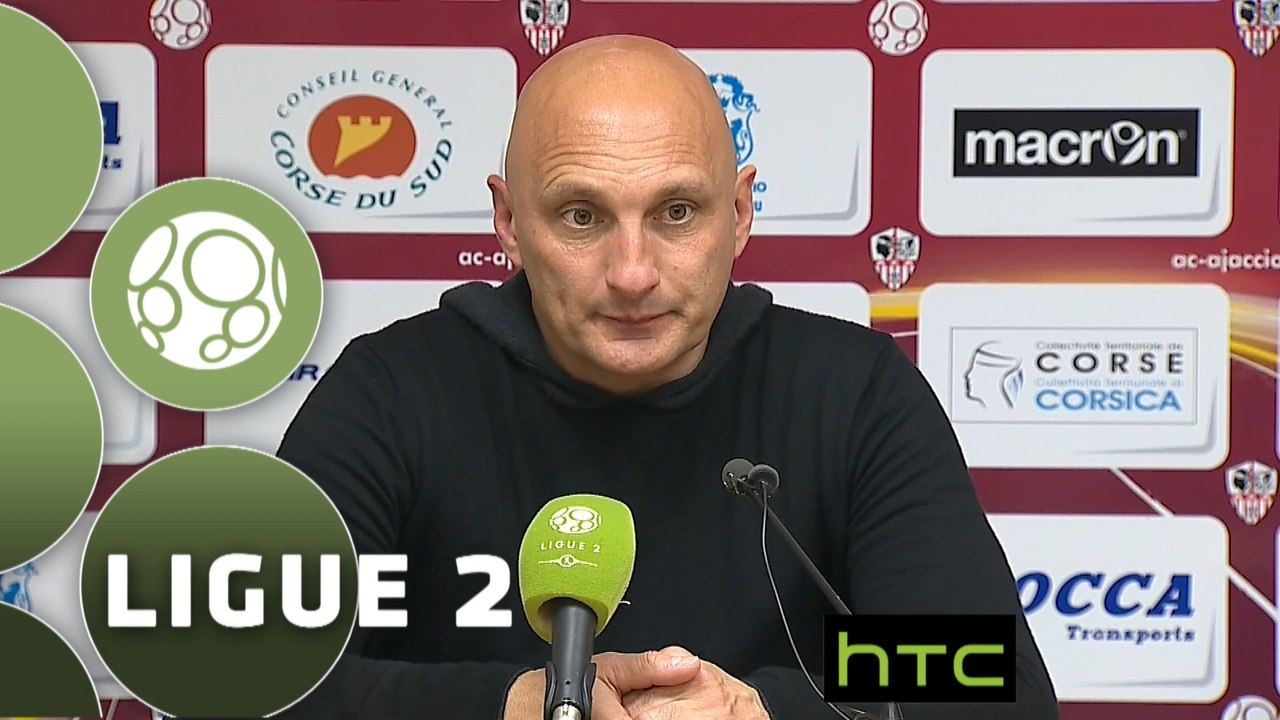 Conférence de presse AC Ajaccio - AS Nancy Lorraine (2-1) : Olivier PANTALONI (ACA) - Pablo  CORREA (ASNL) - 2015/2016