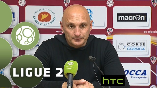 Conférence de presse AC Ajaccio - AS Nancy Lorraine (2-1) : Olivier PANTALONI (ACA) - Pablo CORREA (ASNL) - 2015/2016