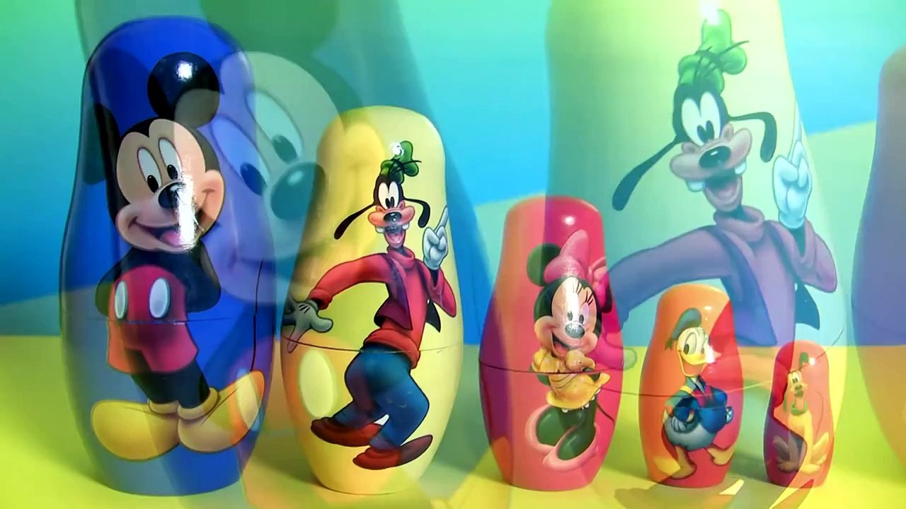 Mickey Mouse Clubhouse Stacking Cups Nesting Surprise Disney Minnie Goofy Pluto Donald Baby Toys