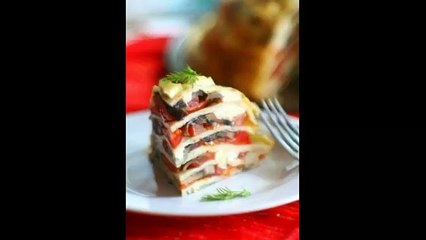 Блинный торт с помидорами