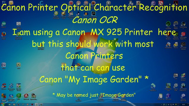 Canon Printer Optical Character Recognition