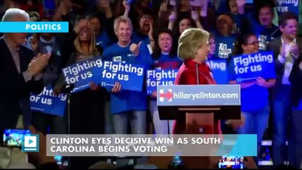 Clinton eyes decisive win as South Carolina begins voting