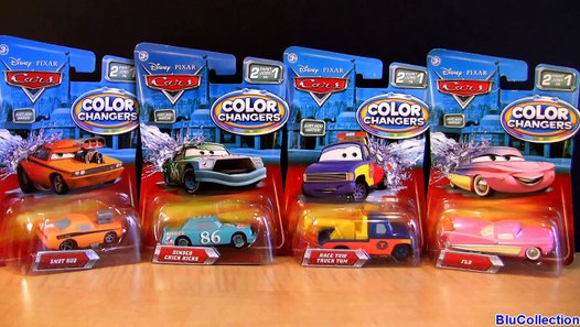 Color Changers Cars Flo, Snot Rod, Chick Hicks & Tow Truck Colour ...