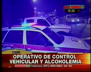 Crónica TV - Operativo vehicular y alcoholemia en Tigre