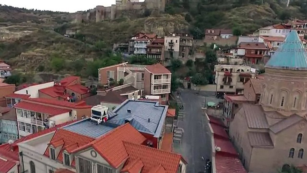 Old tbilisi Georgia drone camera