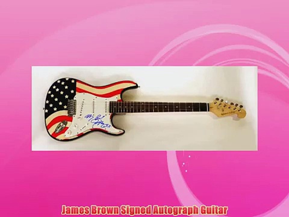 James Brown Signed Autograph Guitar