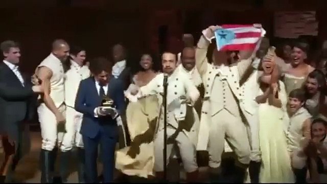 What An Acceptance Speech by Hamilton Star Lin Manuel Miranda in Grammy Awards 2016