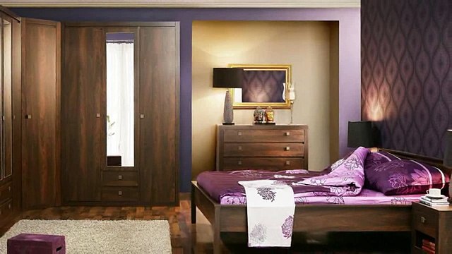 Дизайн спальни в фиолетовых тонах