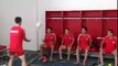 Georgia U19 team ace the header bin challenge in their dressing room