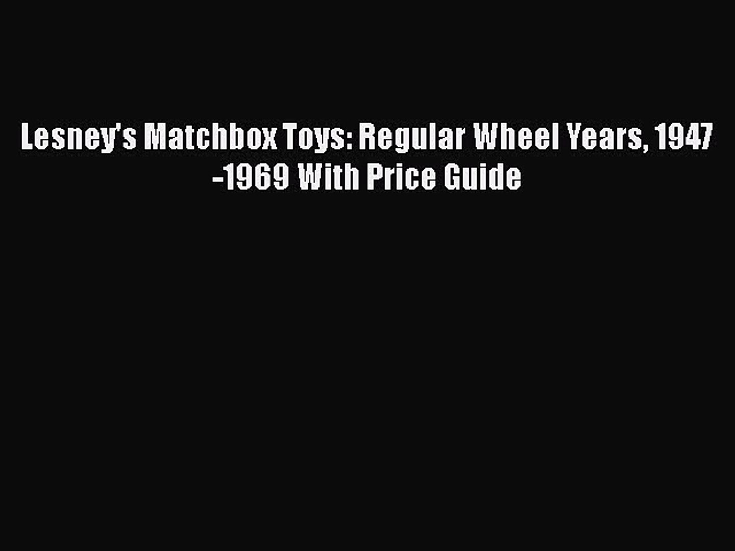 lesney toys price guide