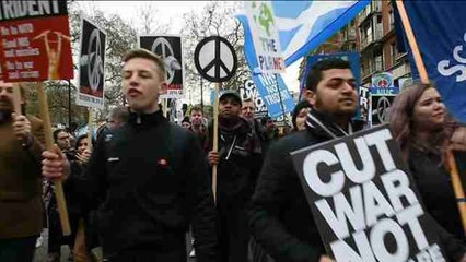 Londres se inunda de manifestantes contra la renovación de submarinos nucleares