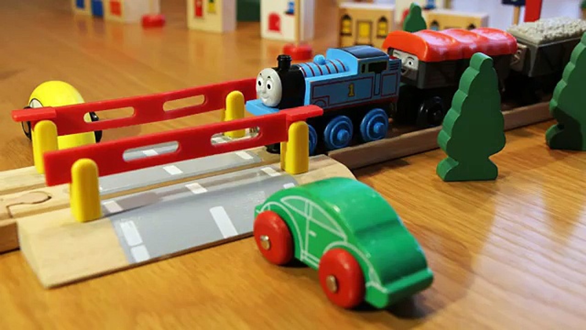 wooden railway crossing