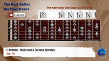 El Perdón - Nicky Jam & Enrique Iglesias Guitar Backing Track with scale and chords