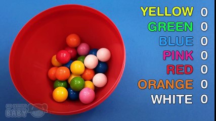 Bubble Gum Learn Colours and to Count with Gumball Candy バブルガム!
