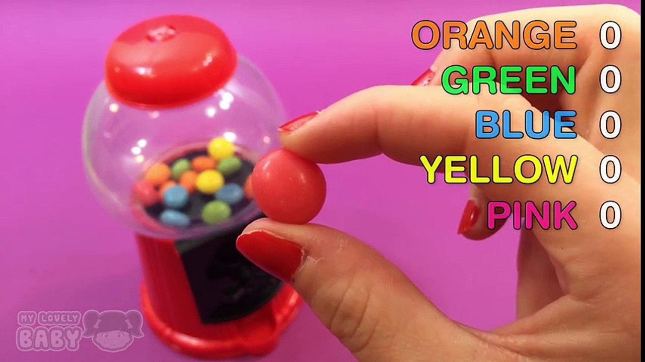 Bubble Gum Machine Learn Colours! Dubble Bubble Gum and Gumballs ガムボールマシーン