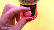BUBBLE GUM Learn Colors with Gumball Machine Dubble Bubble Gum ガムボールマシーン!