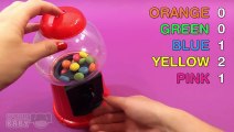 Bubble Gum Machine Learn Colours! Dubble Bubble Gum and Gumballs ガムボールマシーン