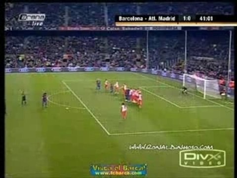 Barça atletico: coup franc ronaldinho