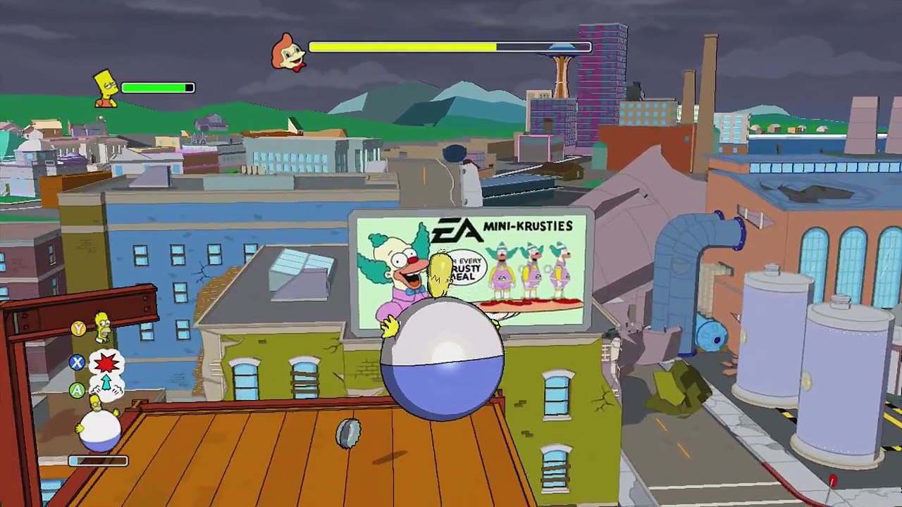 The Simpsons Game (Xbox 360) ~ Level 8: Shadow of the Colossal Donut (Collectables)