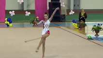 Художественная гимнастика - Елена Рымарь - упражнения со скакалкой (Чемпионат Украины-2015)