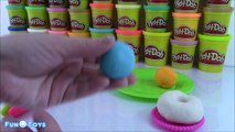 Play Doh Rainbow Donuts! How to make Play Doh Donuts! Fun for Kids
