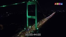 Boğaz Köprüsü nün Havadan Gece Çekimi