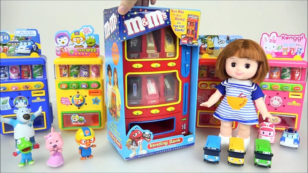 Candy Dispenser & Baby Doll 뽀로로 콩순이와 타요 로보카폴리 초콜릿 자판