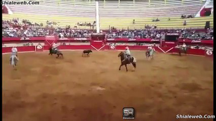 JARIPEO RANCHERO BRAVO PREMIO UN AUTO EN MORELIA MICHOACAN MEXICO CABALLO PURA SANGRE Y TORO SALVAJE FEBRERO 2016