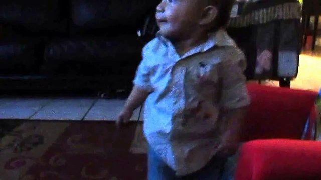 Baby dances cute mickey mouse hot dog dance!