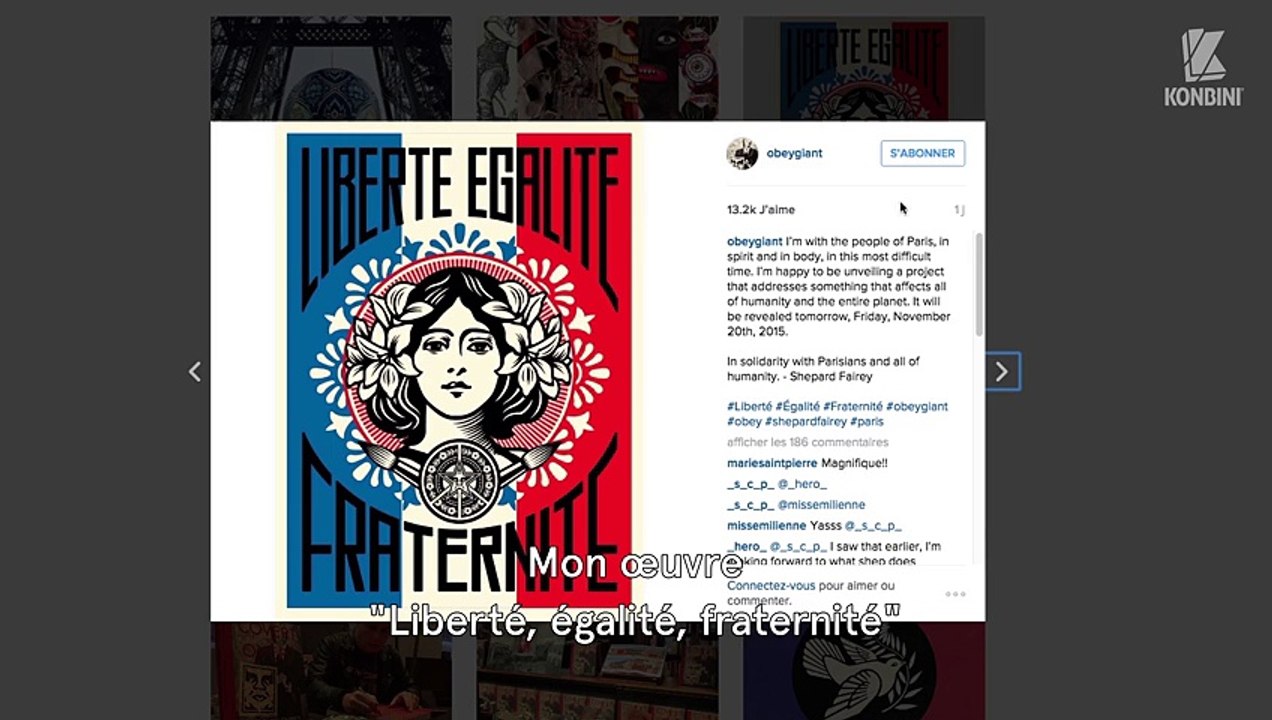 Shepard Fairey délivre un message aux Français après les attentats