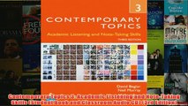 Download PDF  Contemporary Topics 3 Academic Listening and NoteTaking Skills Student Book and FULL FREE