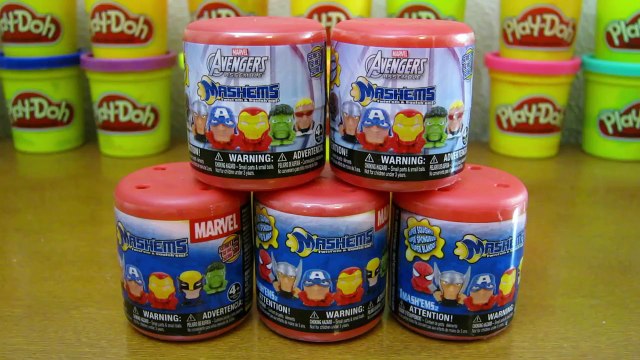 Marvel Avengers MashEms Surprise Toys! Spider-Man, Wolverine, Iron Man, Thor, Captain America