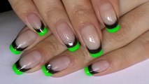 FRENCH manicure SHELLAC nails tutorial - Двойной френч за 40 секунд