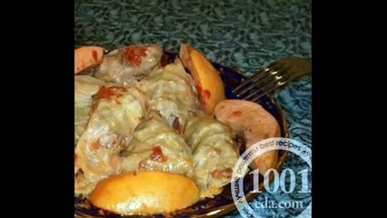 Голубцы по азербайджански из баранины с айвой