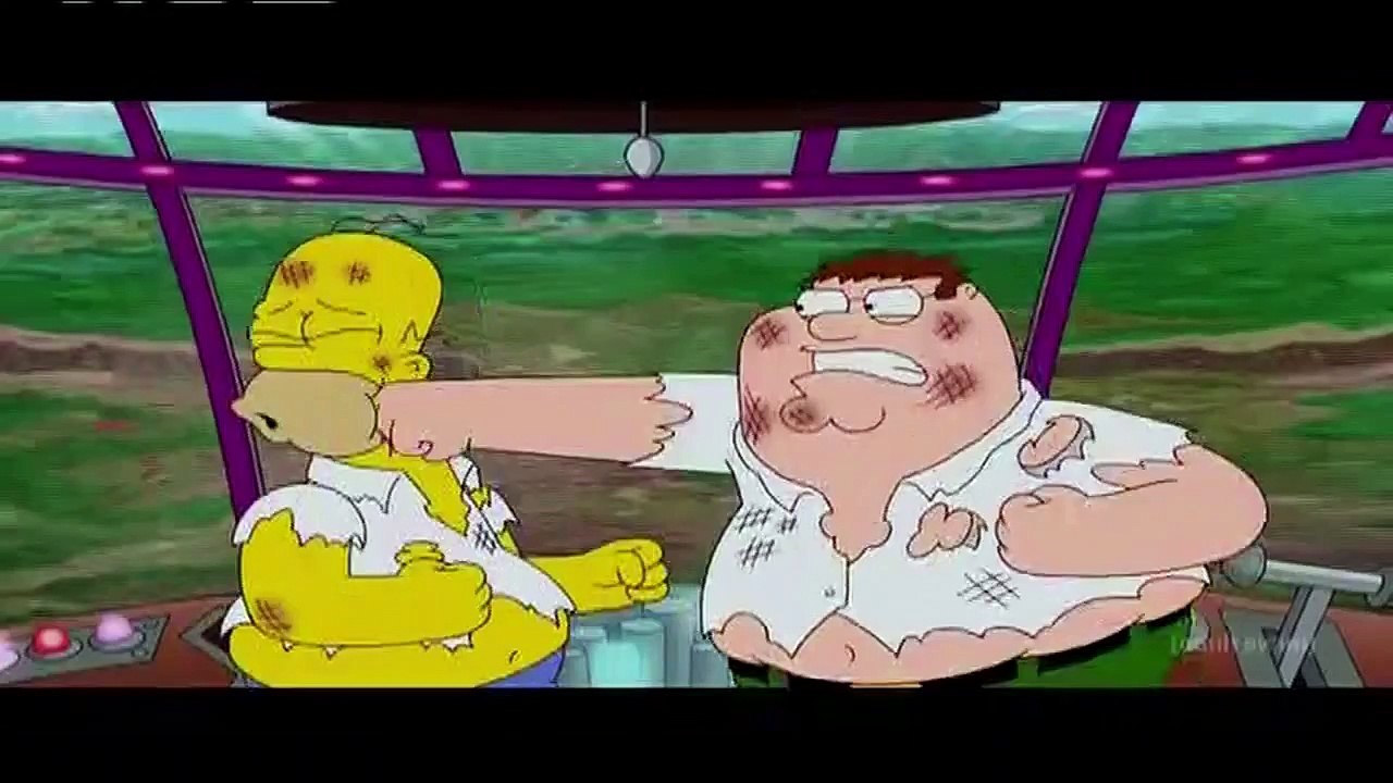 The Simpsons v The Family Guy - Epic Fight (Scene #6) by Adult Swim