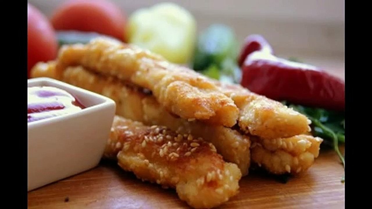 Куриные палочки с кунжутом