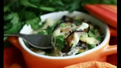 Жульен из баклажанов и грибов