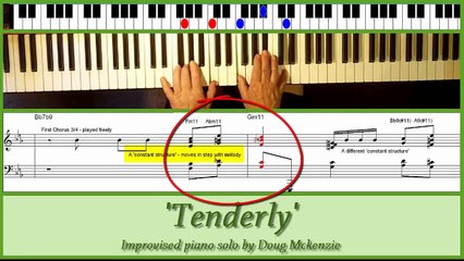 Tenderly - jazz piano tutorial