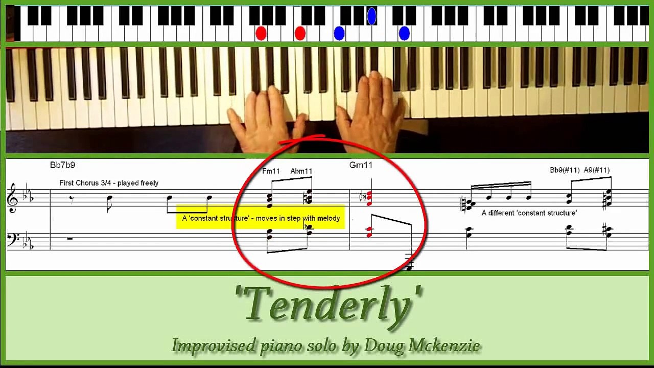 Tenderly - jazz piano tutorial