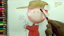 how to draw the peanuts charlie brown and snoopy